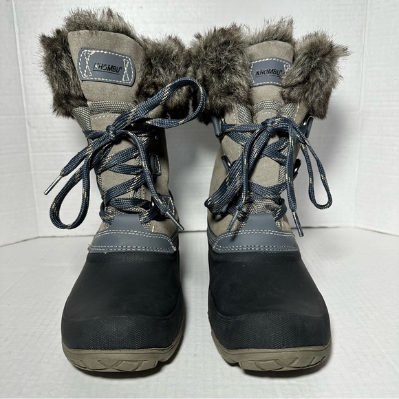 KHOMBU | Leather & Faux Fur Slope Thermolite Terrain Winter Snow Boot | Size 8 - Picture 6 of 15